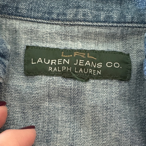 Vintage Ralph Lauren Jeans Co. Women's 3/4 Sleeve Blue Denim Jacket/Top - Picture 2 of 5